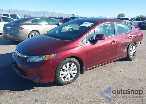2012 Honda Civic Lx z USA, uszkodzony, nr VIN 2HGFB2F58CH504722